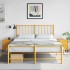Mesitas de noche 2 uds acero amarillo mostaza 36x39x43,5