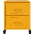 Mesitas de noche 2 uds acero amarillo mostaza 36x39x43,5