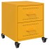 Mesitas de noche 2 uds acero amarillo mostaza 36x39x43,5