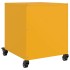 Mesitas de noche 2 uds acero amarillo mostaza 36x39x43,5