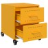 Mesitas de noche 2 uds acero amarillo mostaza 36x39x43,5