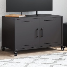 Mueble de TV acero negro 68x39x43,5