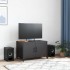 Mueble de TV acero negro 68x39x43,5