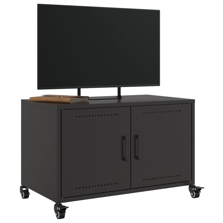 Mueble de TV acero negro 68x39x43,5