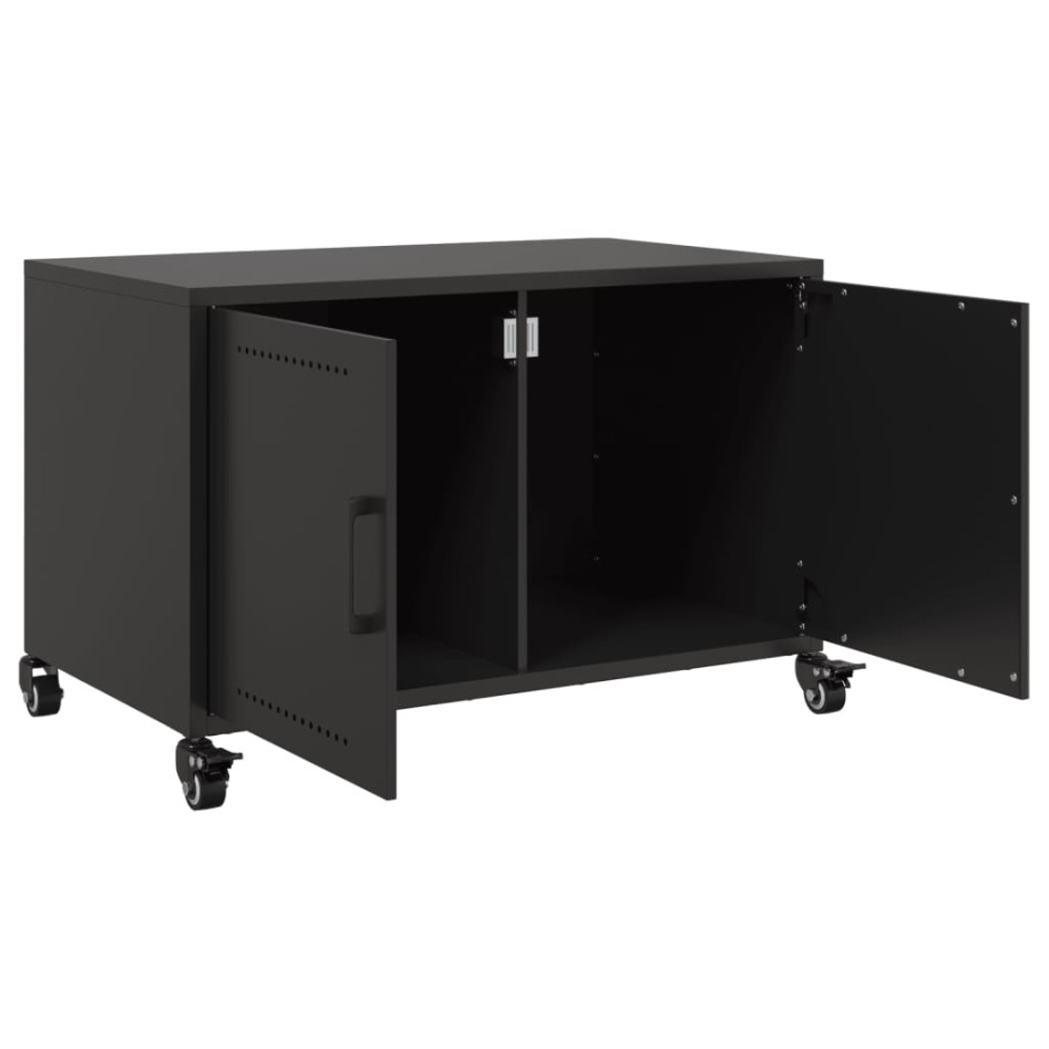 Mueble de TV acero negro 68x39x43,5