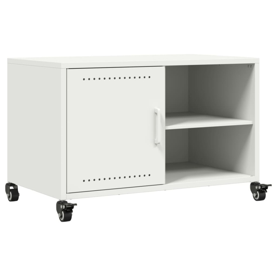 Mueble de TV acero blanco 68x39x43,5