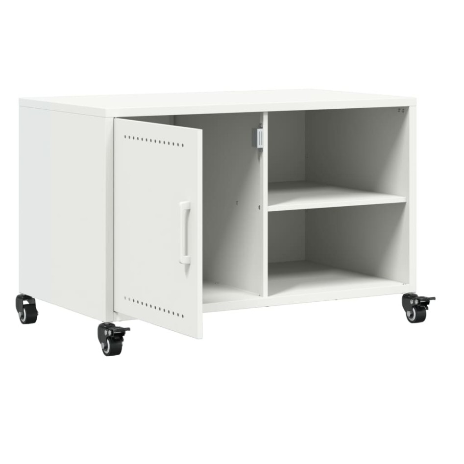 Mueble de TV acero blanco 68x39x43,5