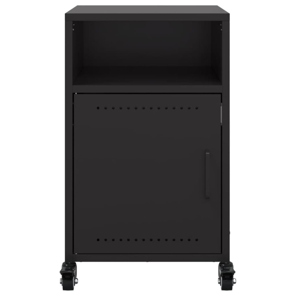 Mesitas de noche 2 unidades acero negra 36x39x59