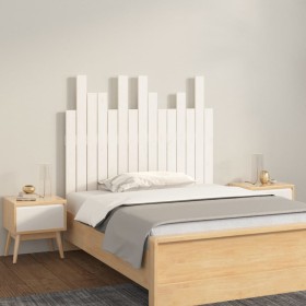 Cabecero de cama pared madera maciza pino blanco 95,5x3x80