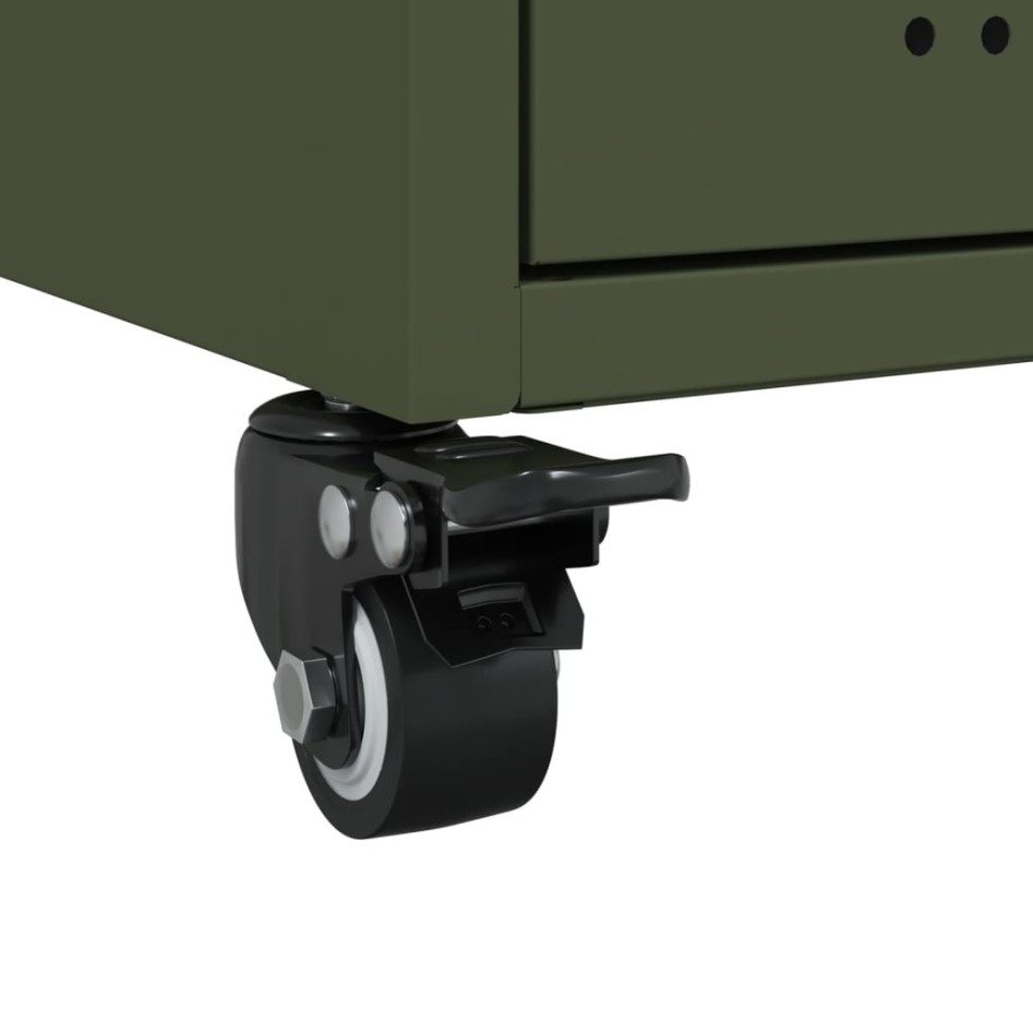 Aparador de acero verde oliva 36x39x72