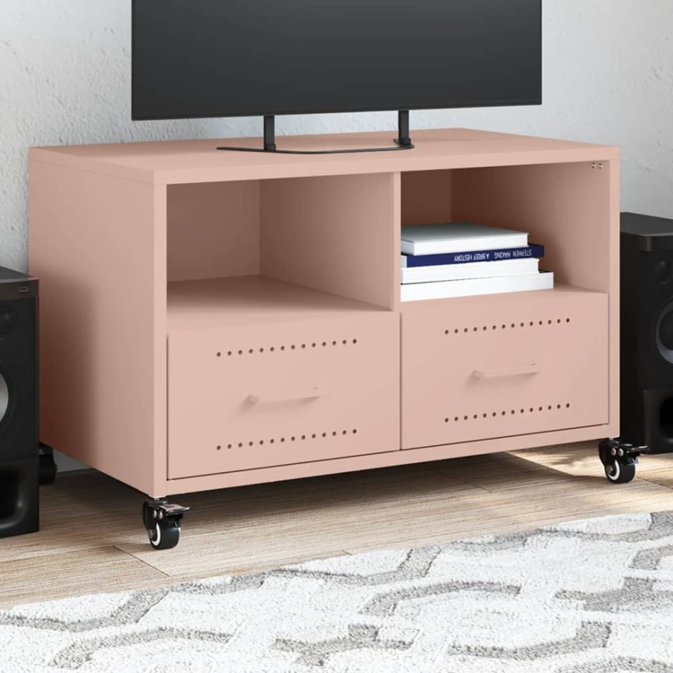 Mueble para TV acero laminado en frío rosa 68x39x43,5