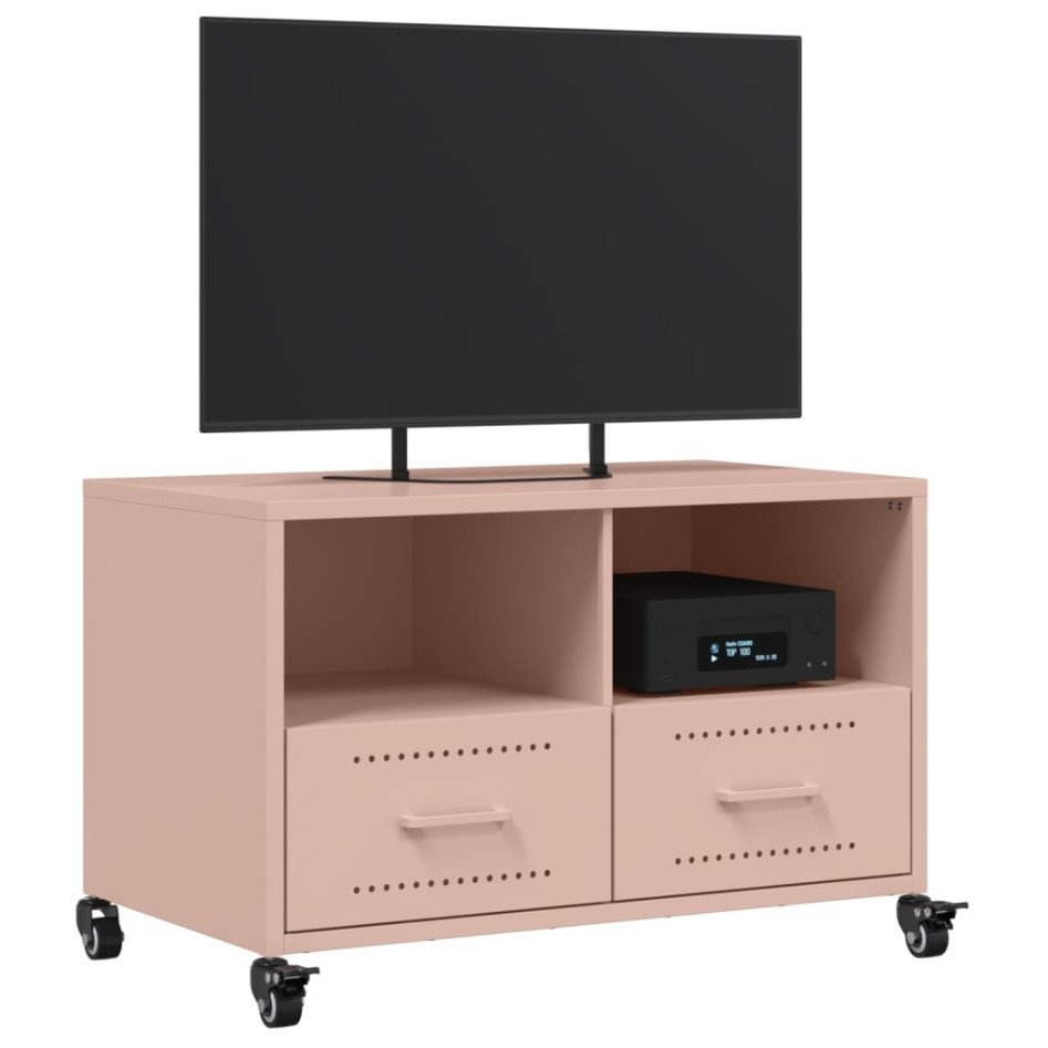 Mueble para TV acero laminado en frío rosa 68x39x43,5