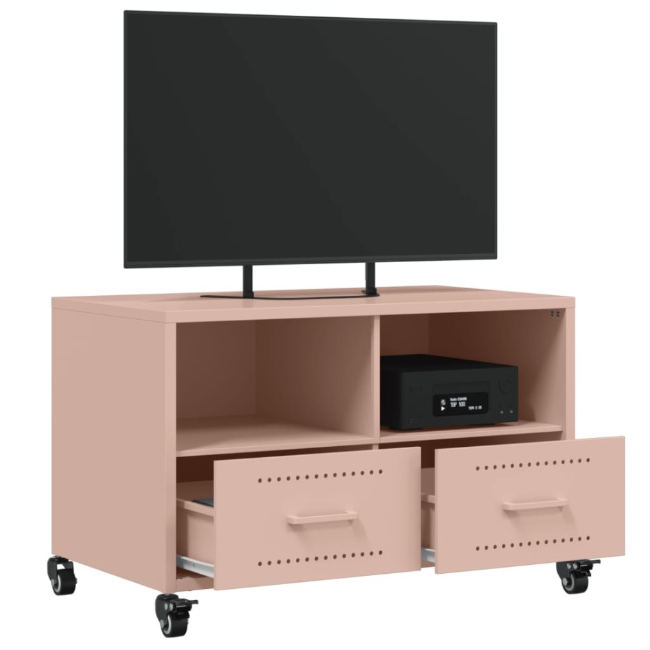 Mueble para TV acero laminado en frío rosa 68x39x43,5