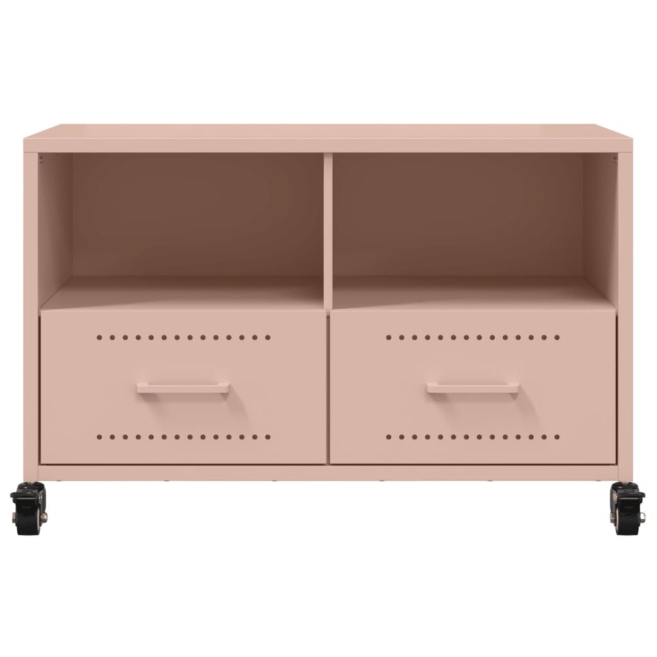 Mueble para TV acero laminado en frío rosa 68x39x43,5