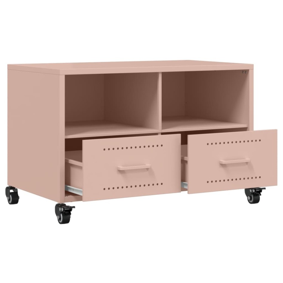 Mueble para TV acero laminado en frío rosa 68x39x43,5