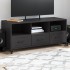 Mueble de TV acero negro 100,5x39x43,5