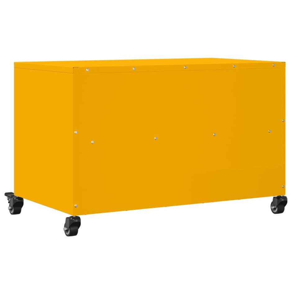 Mueble TV acero laminado en frío amarillo mostaza 68x39x43,5