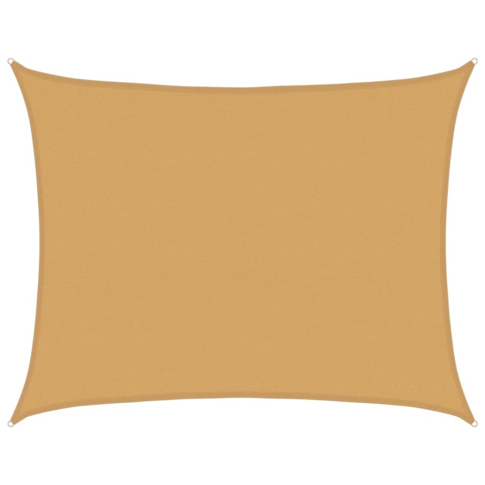 Toldo de vela rectangular HDPE arena 160 g/m² 6x8