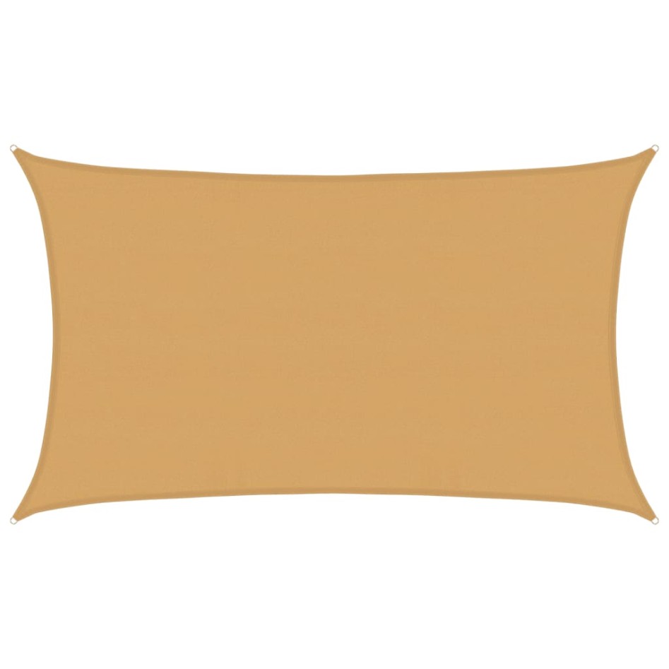 Toldo de vela rectangular HDPE arena 160 g/m² 5x8