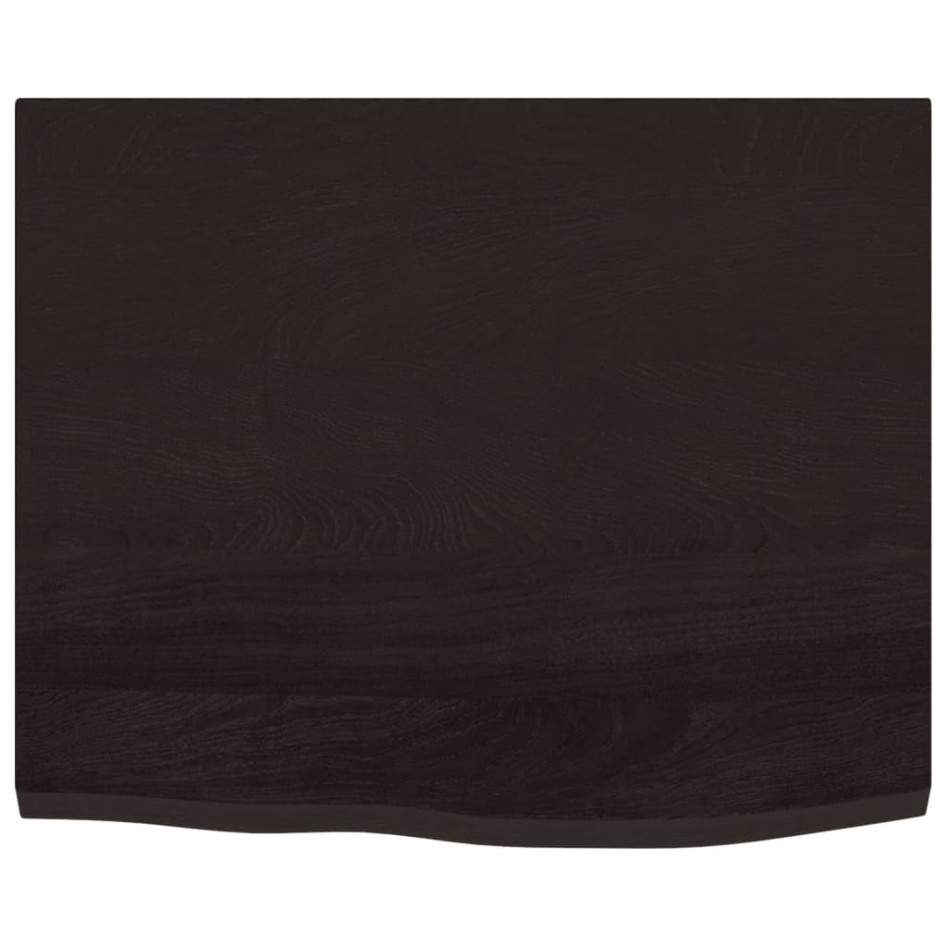 Tablero de mesa madera roble tratada marrón oscuro 60x50x2