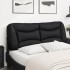 Cabecero de cama acolchado cuero sintético negro 120