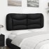 Cabecero de cama acolchado cuero sintético negro 120