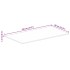 Tablero mesa rectangular madera maciza reciclada 120x60x1,5