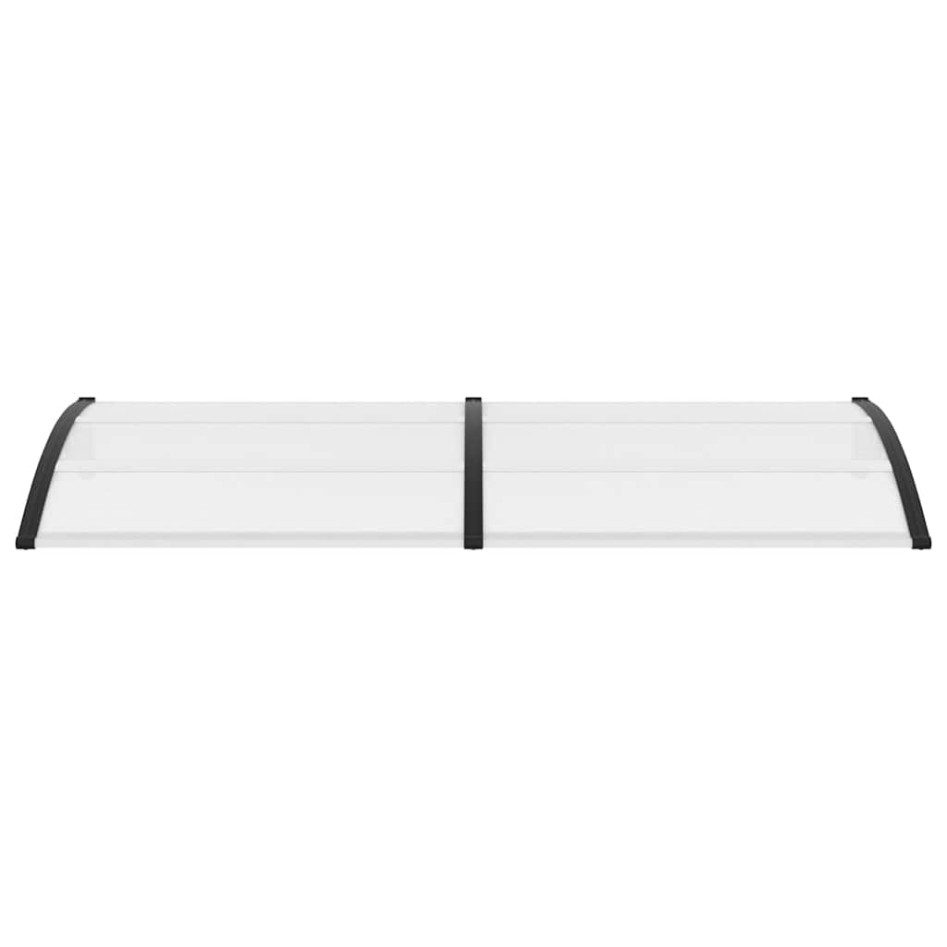 Marquesina para puerta PC negro y transparente 240x75