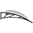 Marquesina para puerta PC negro y transparente 240x75