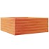 Jardinera de madera maciza pino marrón cera 60x60x23