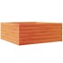 Jardinera de madera maciza pino marrón cera 60x60x23