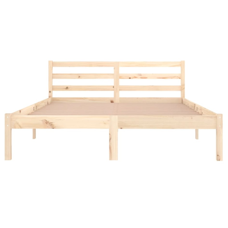 Estructura de cama sin colchón madera maciza de pino 140x200