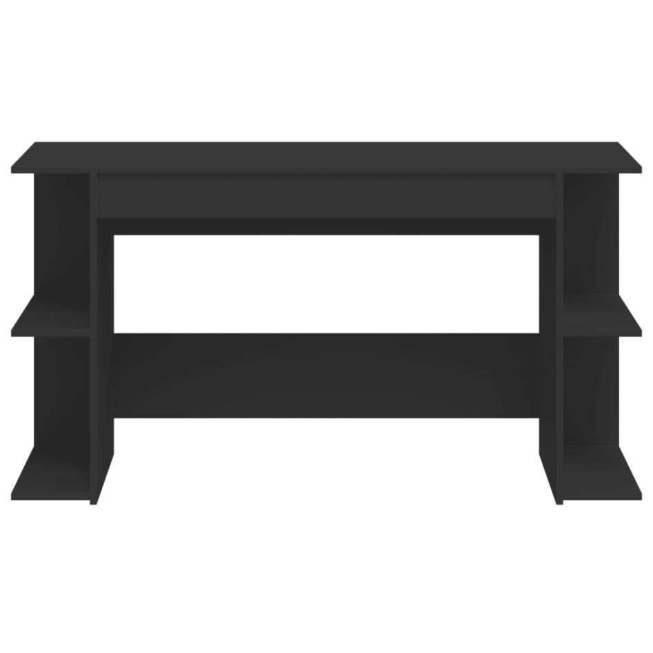 Escritorio madera de ingeniería negro 140x50x75