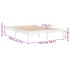 Estructura cama doble pequeña sin colchón madera maciza