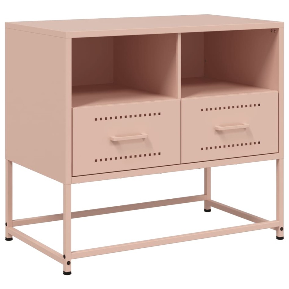 Mueble para TV de acero rosa 68x39x60,5