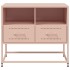 Mueble para TV de acero rosa 68x39x60,5