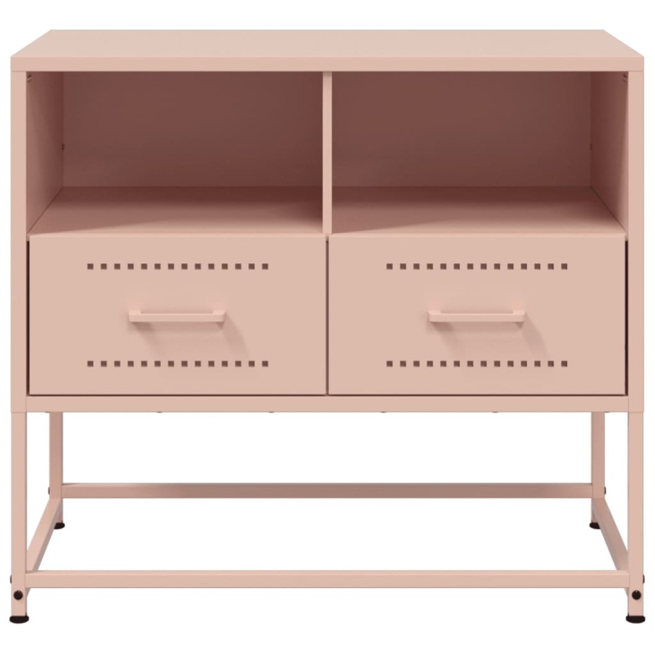 Mueble para TV de acero rosa 68x39x60,5