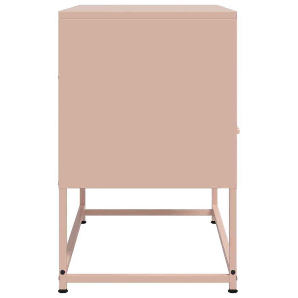 Mueble para TV de acero rosa 68x39x60,5