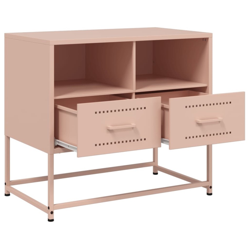 Mueble para TV de acero rosa 68x39x60,5