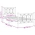 Estructura cama sin colchón con estribo metal blanco 75x190