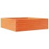 Jardinera de madera maciza pino marrón cera 80x80x23