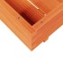 Jardinera de madera maciza de pino marrón cera 70x70x26,5