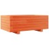 Jardinera de madera maciza de pino marrón cera 70x40x26,5