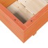 Jardinera de madera maciza de pino marrón cera 70x40x26,5
