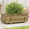 Jardinera de madera de pino impregnada 70x40x26,5 cm