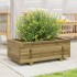 Jardinera de madera de pino impregnada 70x40x26,5