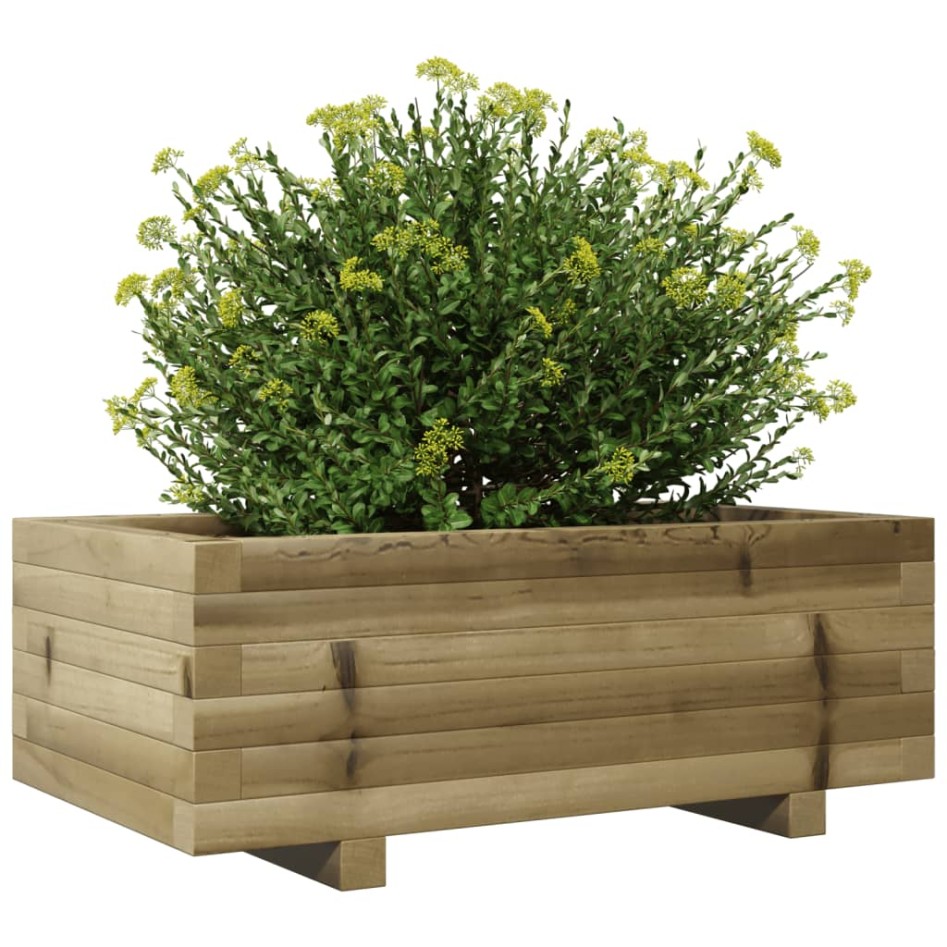 Jardinera de madera de pino impregnada 70x40x26,5