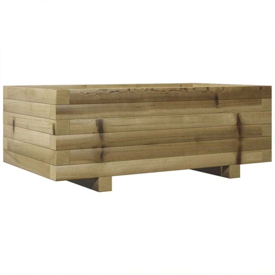 Jardinera de madera de pino impregnada 70x40x26,5