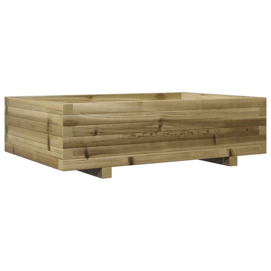 Jardinera de madera de pino impregnada 90x60x26,5