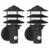 Apliques de exterior con sensor 2 uds acero inoxidable